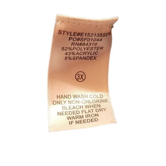 Evolution By Cyrus Womens Open Front Cardigan Sweater 3X‎ Blue Knit - Picture 7 of 7